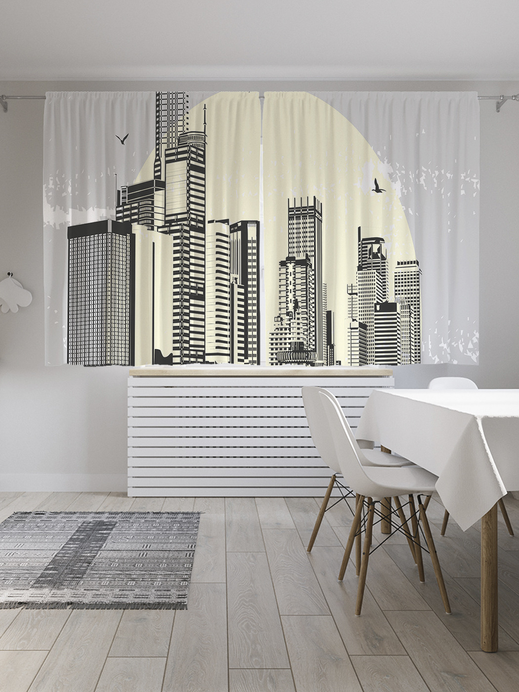 

Шторы с фотопечатью JoyArty "Постер брошюры" из сатена, 290х180 см