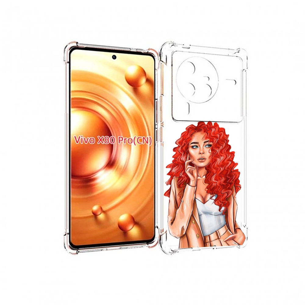 

Чехол MyPads девушка-с-яркими-волосами женский для Vivo X80 Pro, Прозрачный, Tocco