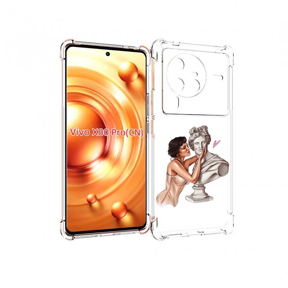 

Чехол MyPads девушка-со-статуей женский для Vivo X80 PRO, Прозрачный, Tocco