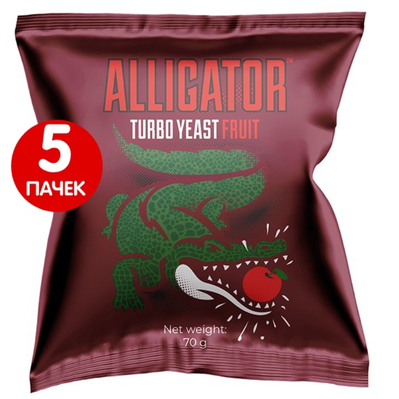 Дрожжи Alligator FRUIT, 5 шт х 70 г