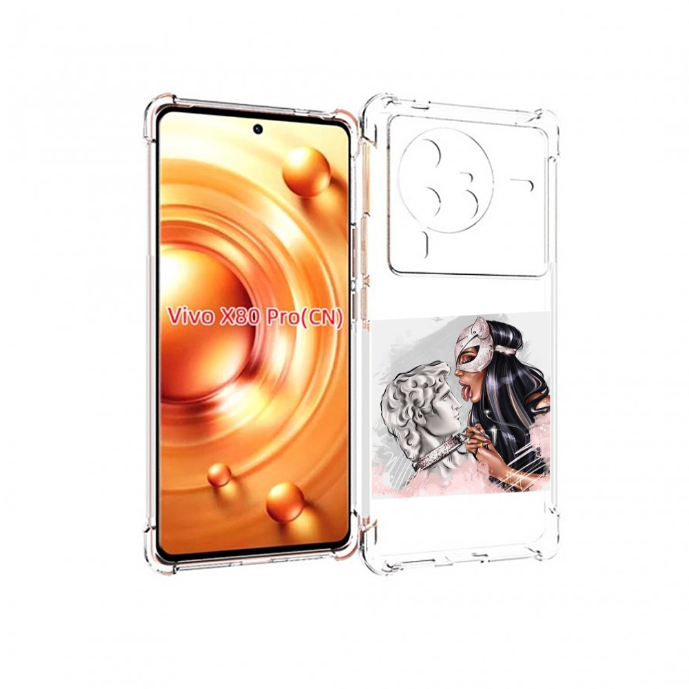 

Чехол MyPads девушка-флирт женский для Vivo X80 PRO, Прозрачный, Tocco
