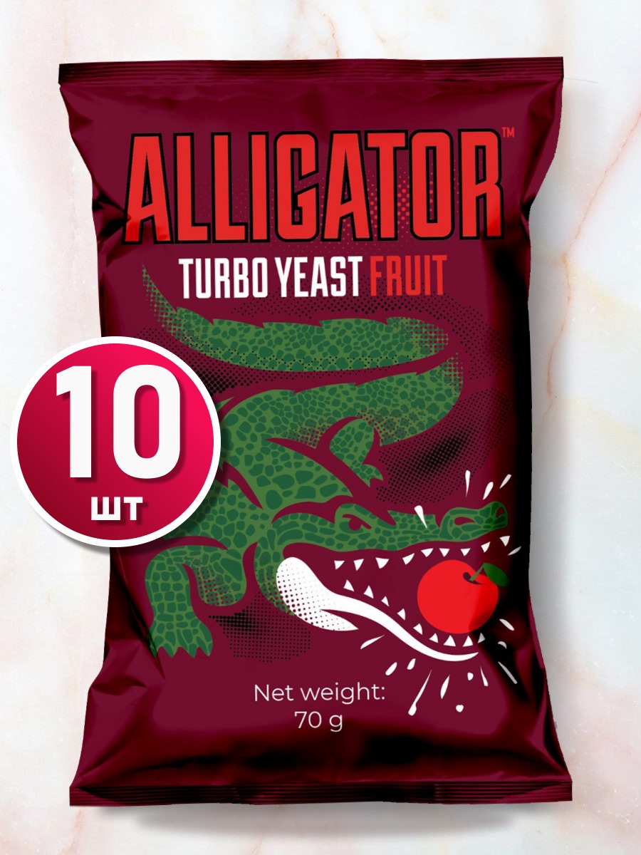 Дрожжи Alligator FRUIT, 10 шт х 70 г