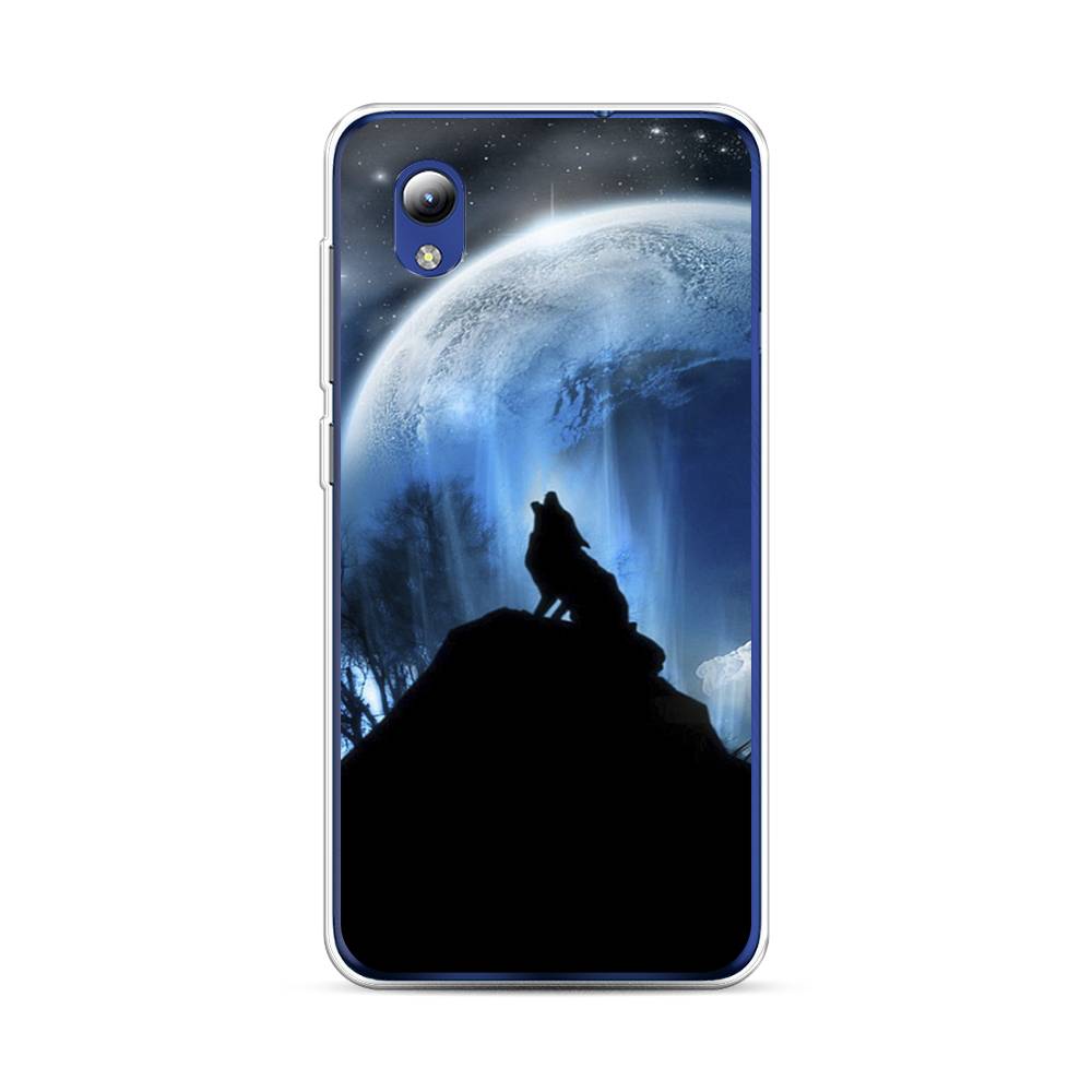 

Чехол на ZTE Blade A3 2019 "Волк 2", Синий;черный;белый, 134750-1
