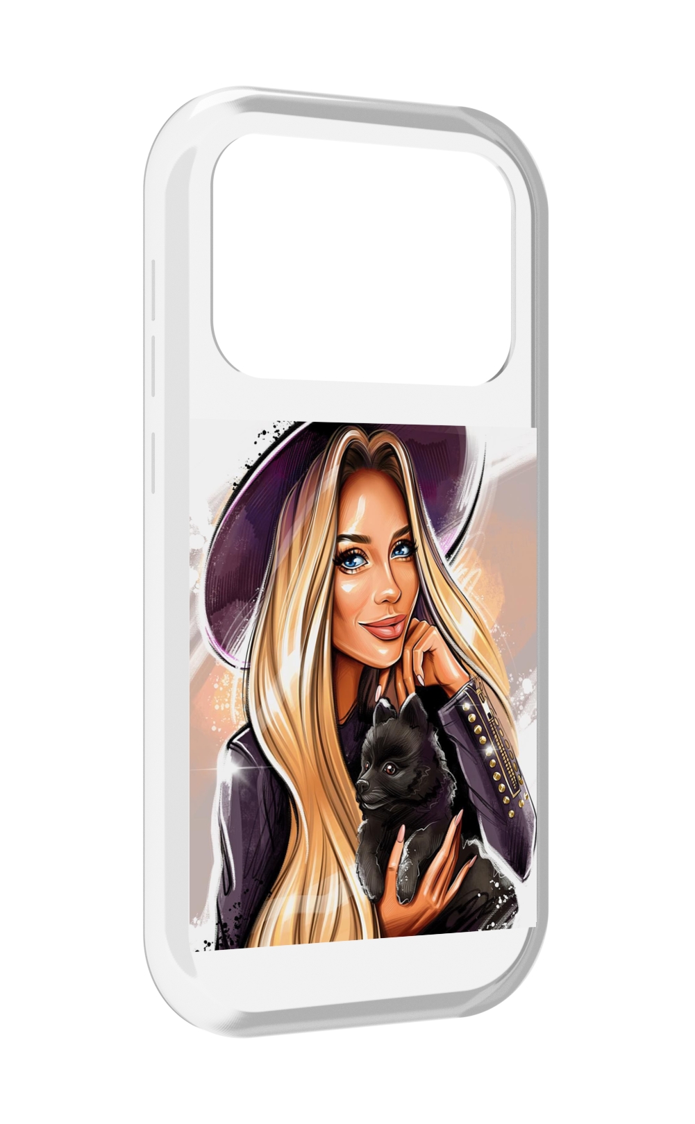 

Чехол MyPads девушка-с-черным-щенком женский для Oukitel F150 Air1 Pro / F150 Air1, Прозрачный, Tocco