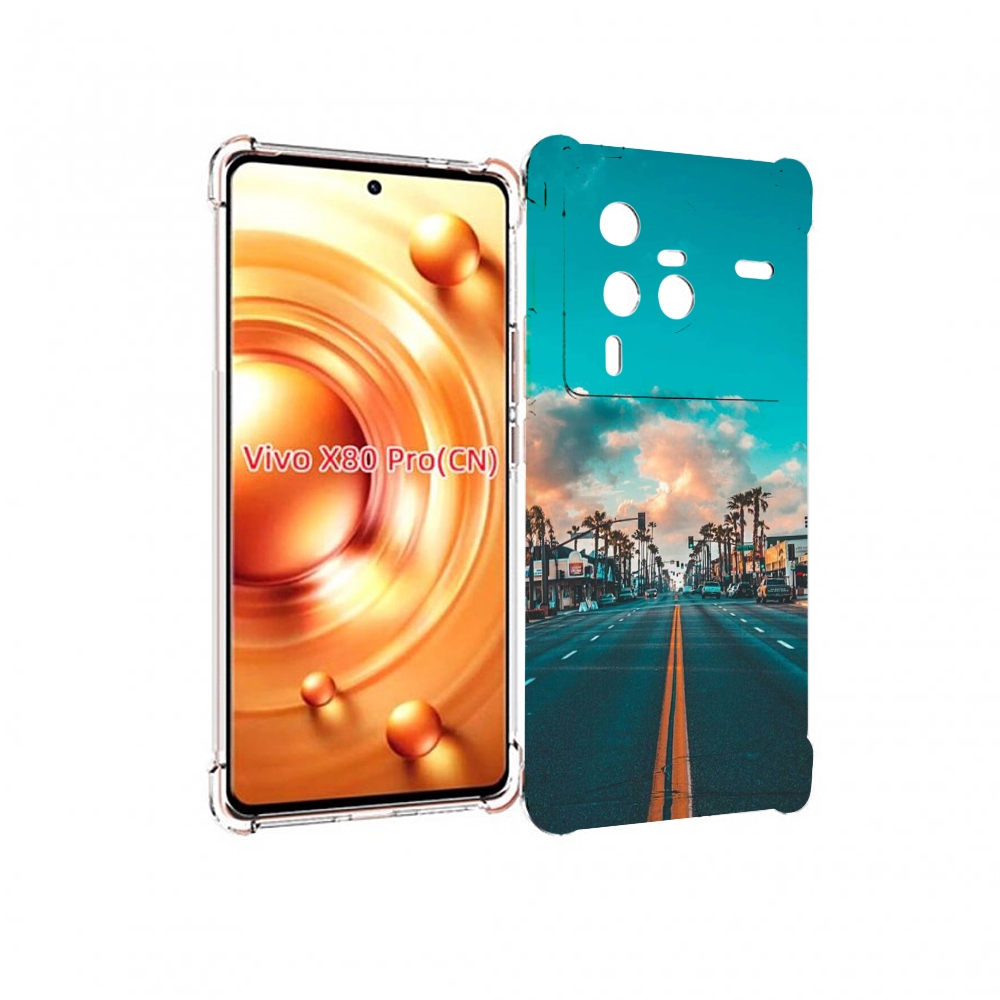 

Чехол MyPads дорога-в-лос-анджелес для Vivo X80 PRO, Прозрачный, Tocco