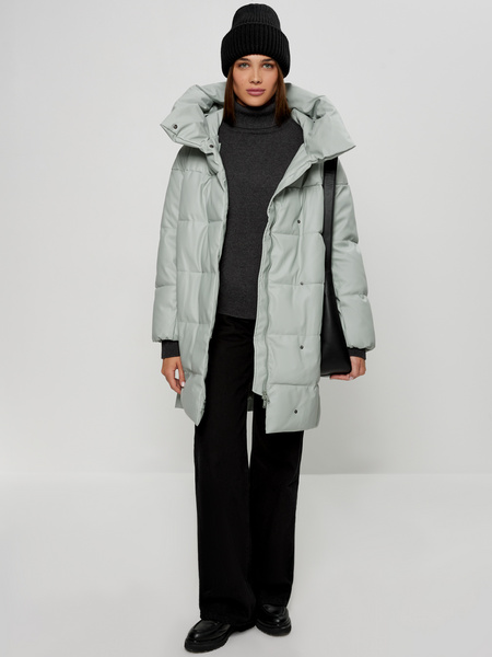 

Кожаная куртка женская ZARINA 2461434134 хаки M, 2461434134