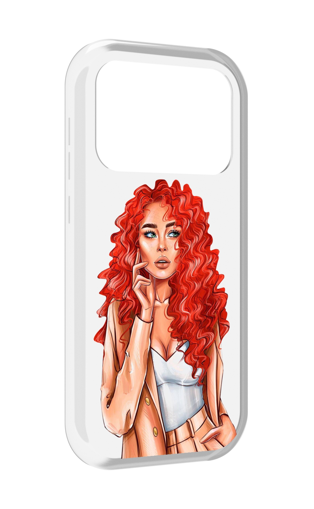 

Чехол MyPads девушка-с-яркими-волосами женский для Oukitel F150 Air1 Pro / F150 Air1, Прозрачный, Tocco