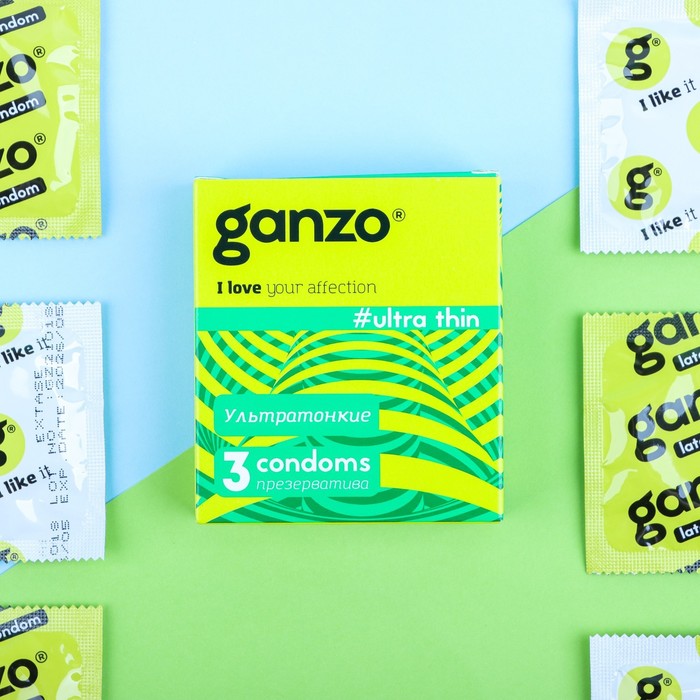 Купить Презервативы «Ganzo» Ultra thin, ультра тонкие, 3 шт.
