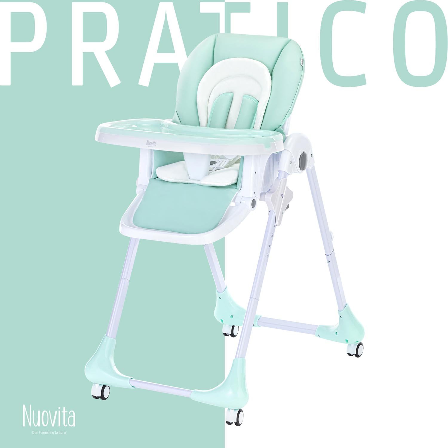 Стульчик для кормления Nuovita Pratico  (Tiffany, Bianco/Тиффани, Белый) стульчик для кормления nuovita pratico