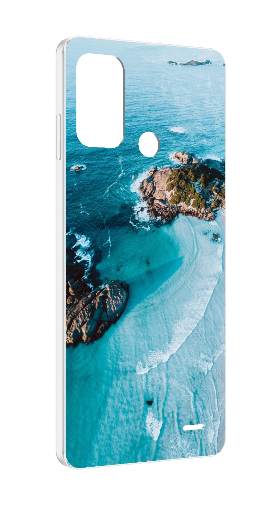 Чехол MyPads красивый голубой залив для ZTE Blade A52