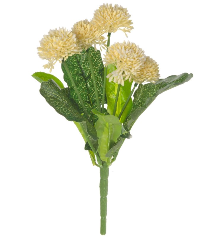Искусственные цветы Бархатцы Engard на ветке белые 28 см