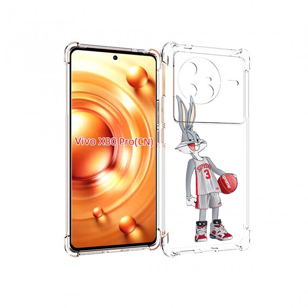 

Чехол MyPads заяц-баскетболист женский для Vivo X80 PRO, Прозрачный, Tocco