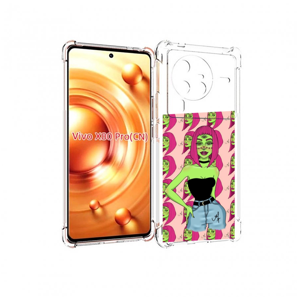 

Чехол MyPads зеленая-девушка-с-глазом женский для Vivo X80 PRO, Прозрачный, Tocco