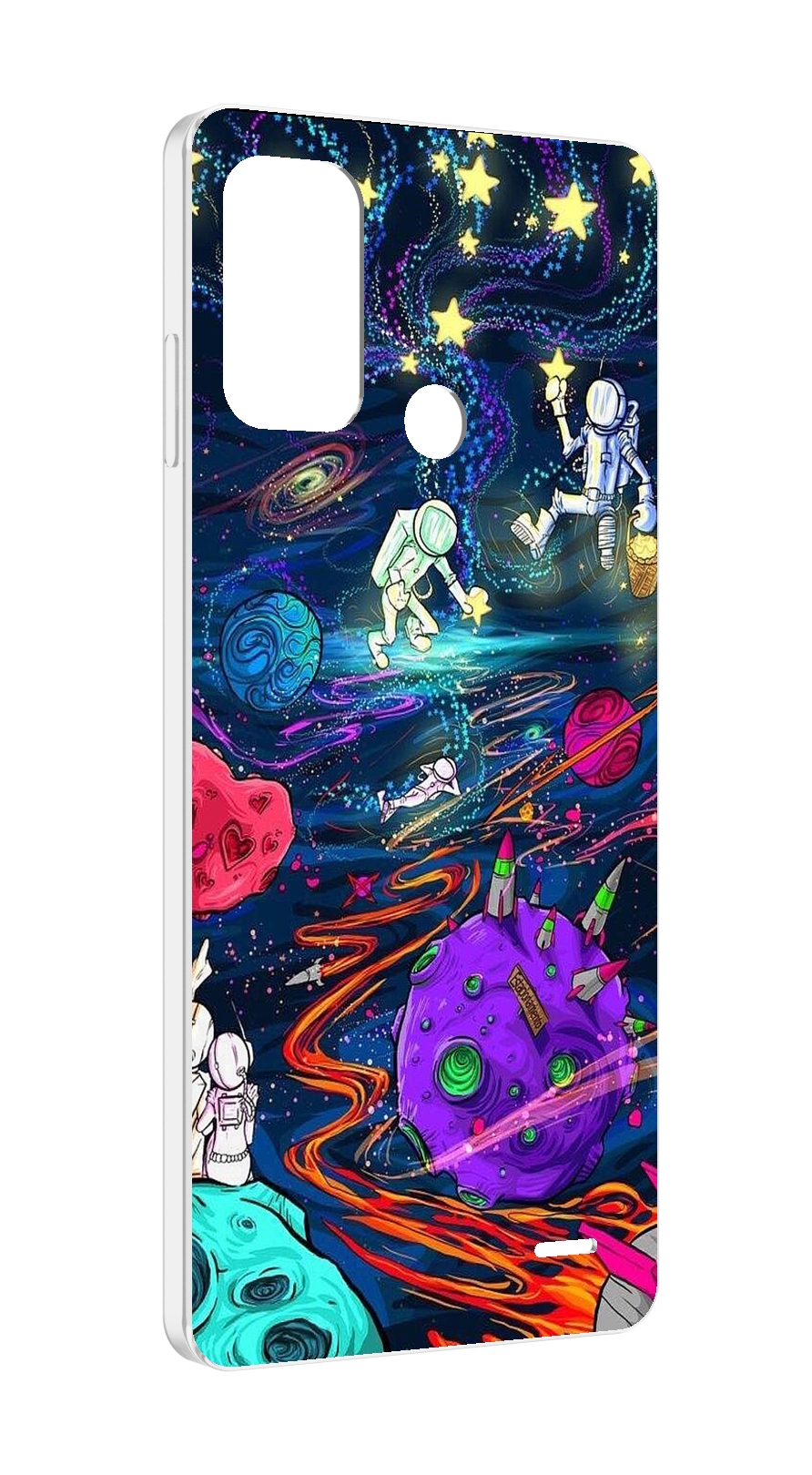 

Чехол MyPads красочный космос для ZTE Blade A52, Прозрачный, Tocco