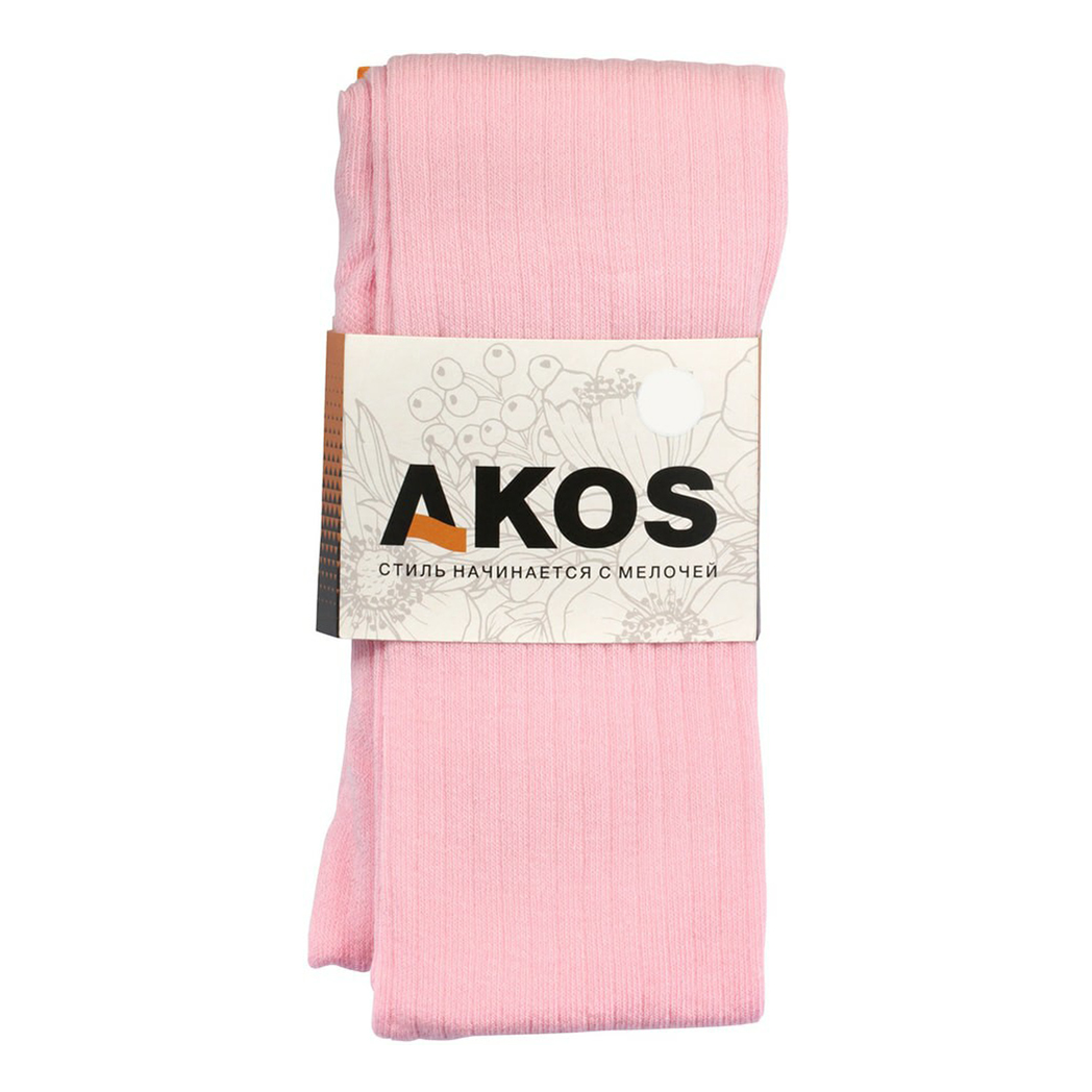 

Колготки для девочки Akos BK51200 001 хлопок розовые р 134-140, Розовый