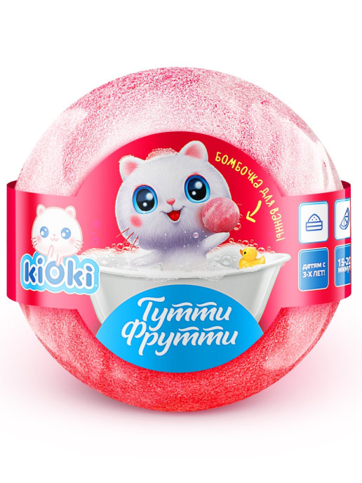 

Бомбочка KIOKI для ванны Тутти-Фрутти, с 3 лет, 120 г г