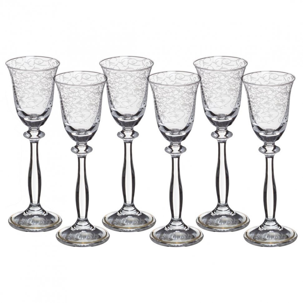 

Набор рюмок из 6 шт. "Анжела" 60 мл. Crystal Art 615-626, 615-626