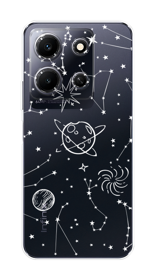 

Чехол на Infinix Note 30i "Планеты в космосе", Белый, 3104350-2