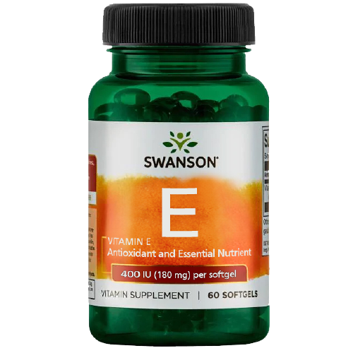 фото Swanson, vitamin e 400 iu, 60 капсул