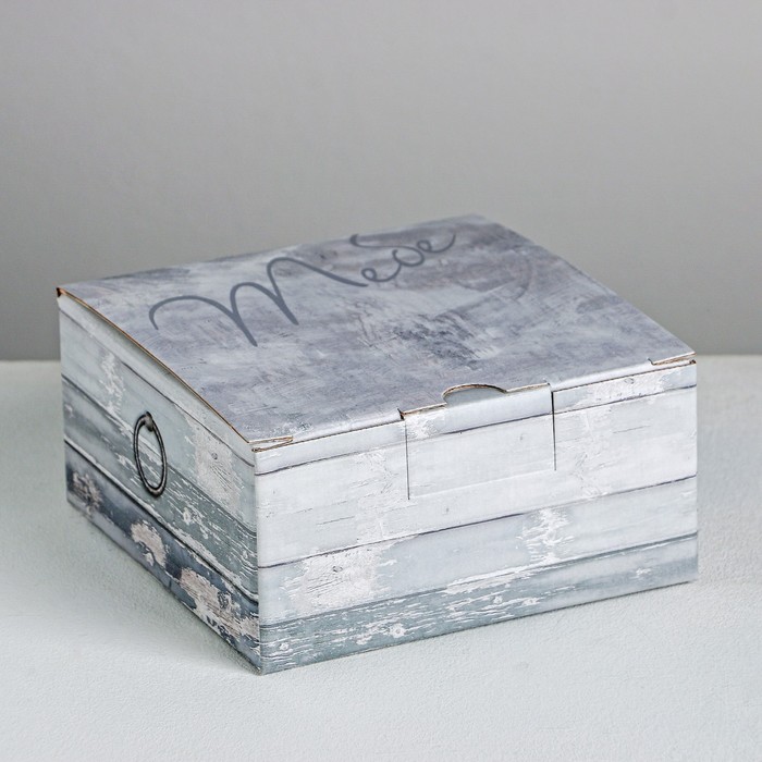 

Коробка‒пенал «Тебе», 15 × 15 × 7 см, Коллекция упаковки "Морская"