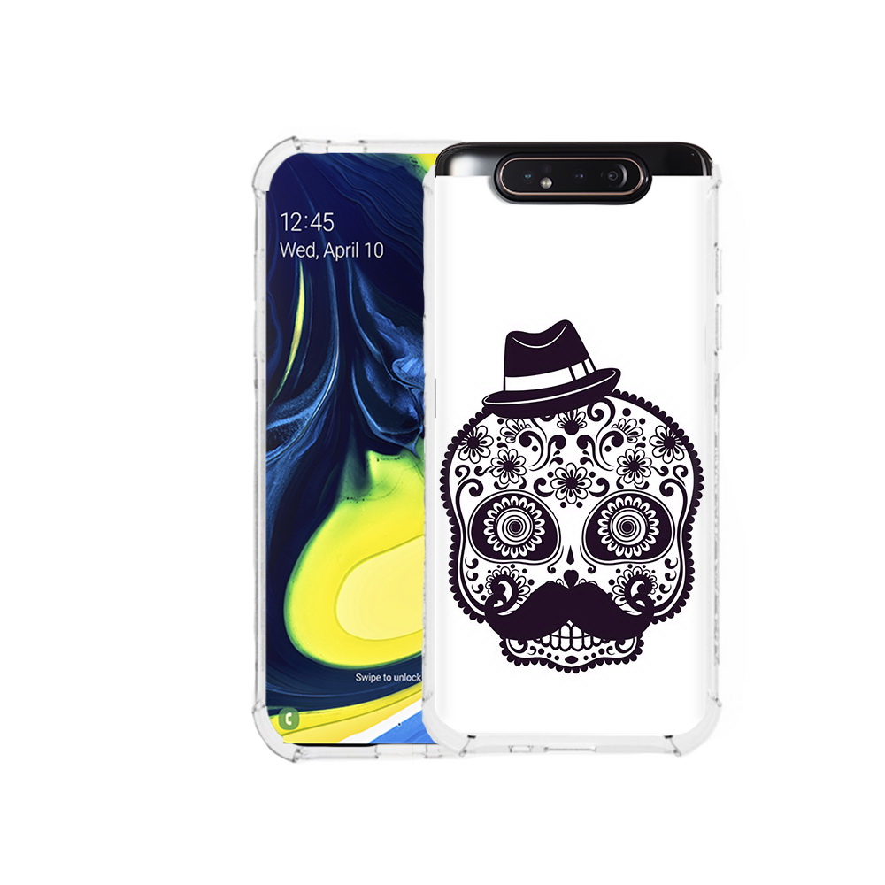 

Чехол MyPads Tocco для Samsung Galaxy A80 разрисованный скелет (PT128473.599.575), Прозрачный, Tocco