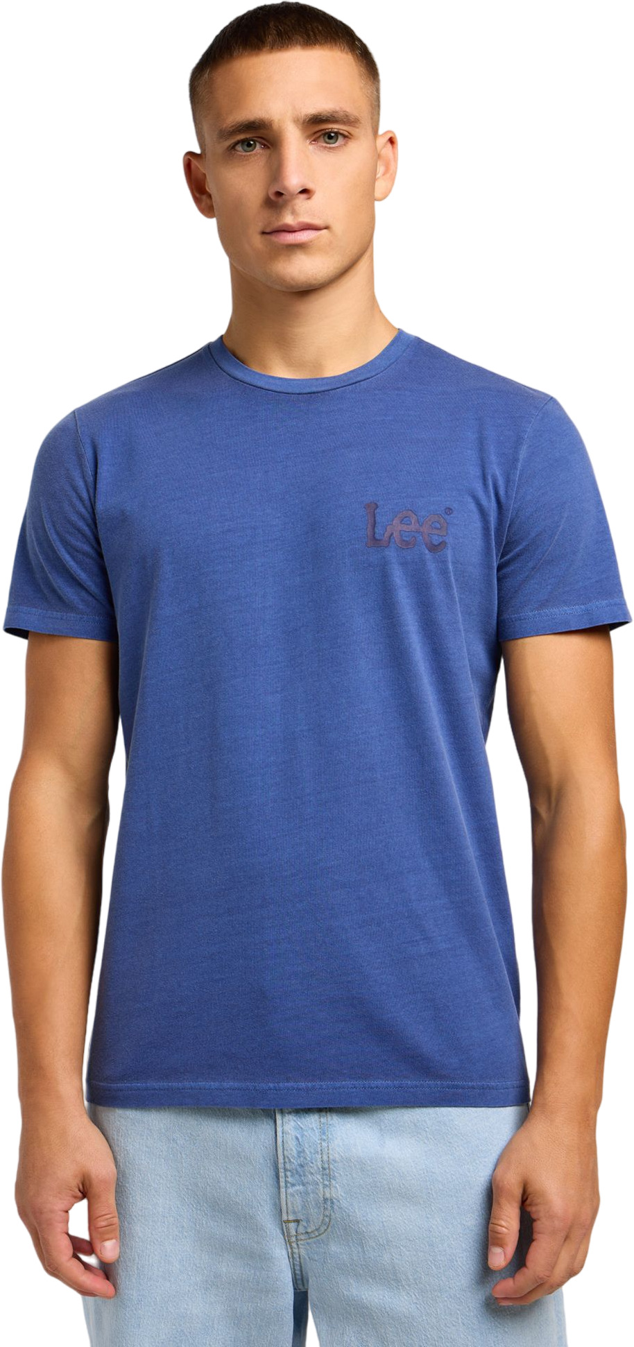 

Футболка мужская Lee MEDIUM WOBBLY TEE синяя XL, Синий, MEDIUM WOBBLY TEE