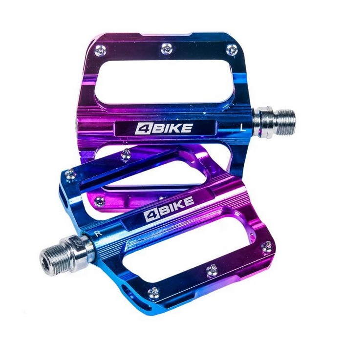 

Педали 4Bike K306BLU oil slick синий
