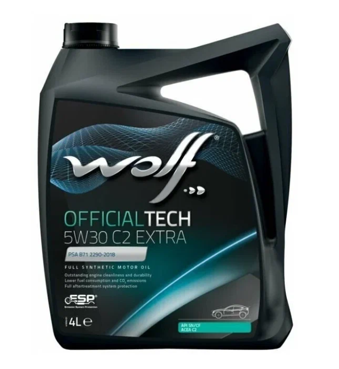 

WOLF OIL Моторное масло OFFICIALTECH 5W30 C2 EXTRA 4L