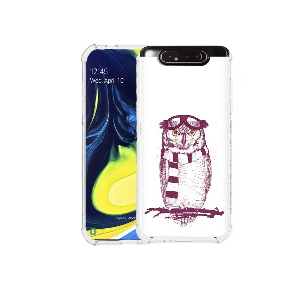 

Чехол MyPads Tocco для Samsung Galaxy A80 сова-летчик (PT128473.599.612), Прозрачный, Tocco