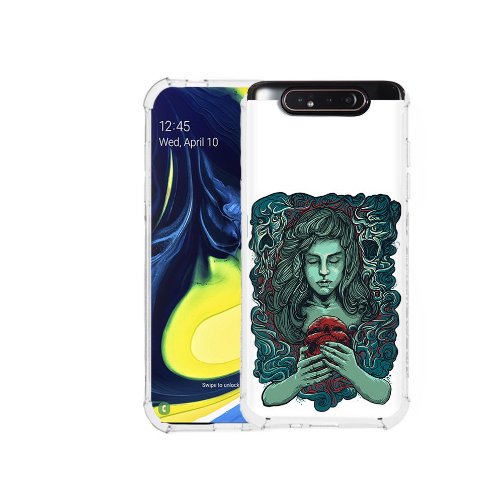 

Чехол MyPads Tocco для Samsung Galaxy A80 спящая девушка (PT128473.599.619), Прозрачный, Tocco