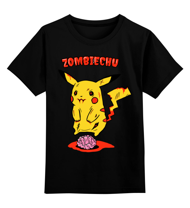 

Футболка детская Printio Пикачу-зомби цв. черный р. 128, Пикачу-зомби