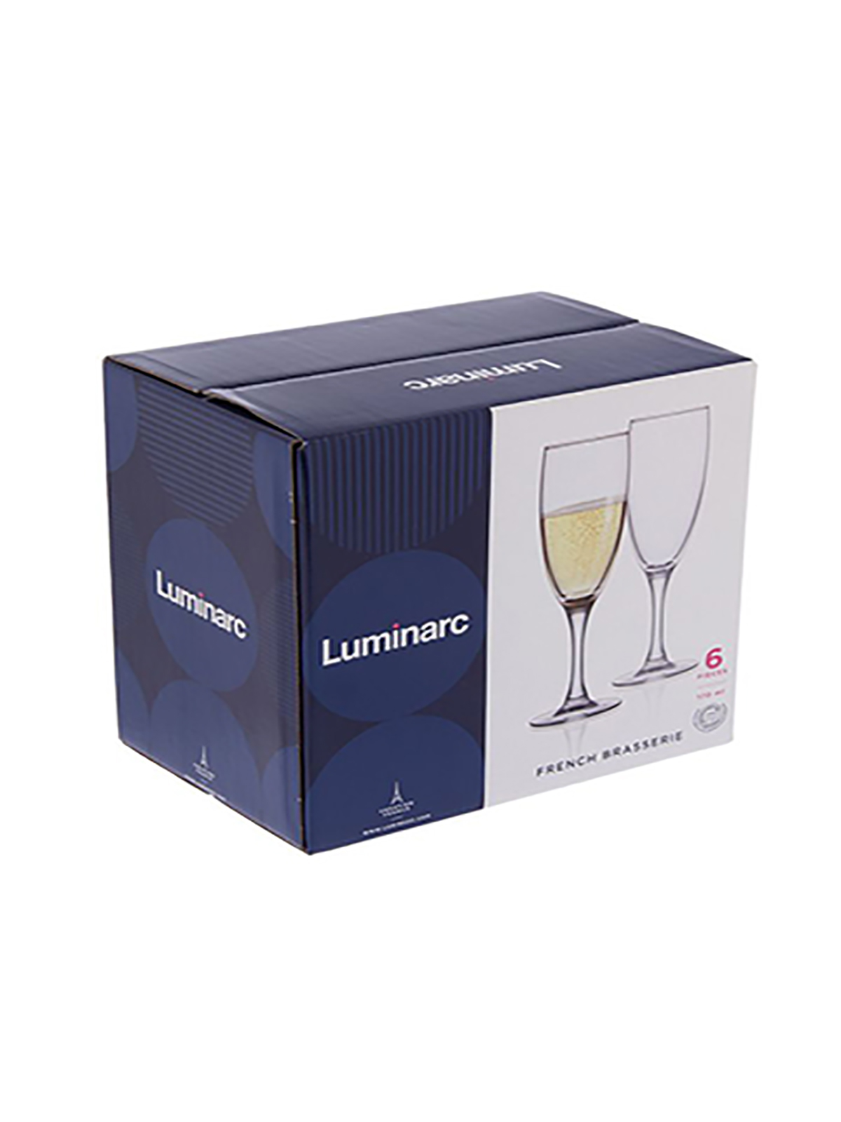 

Бокалы для шампанского Luminarc Французский ресторанчик, стеклянные, 170 мл, 6 шт, Прозрачный