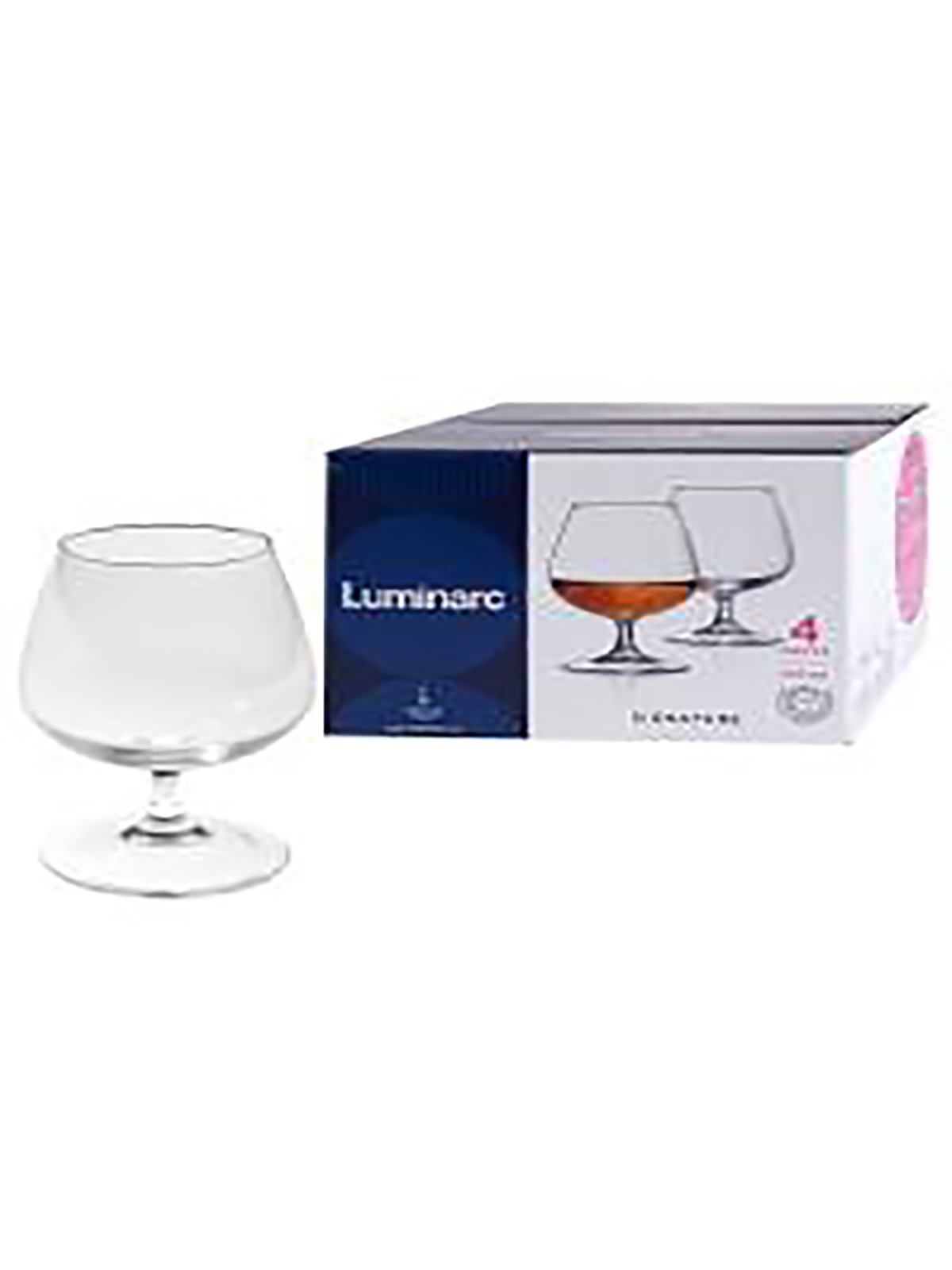 

Бокалы для коньяка Luminarc Эталон, стеклянные, 400 мл, 4 шт, Прозрачный