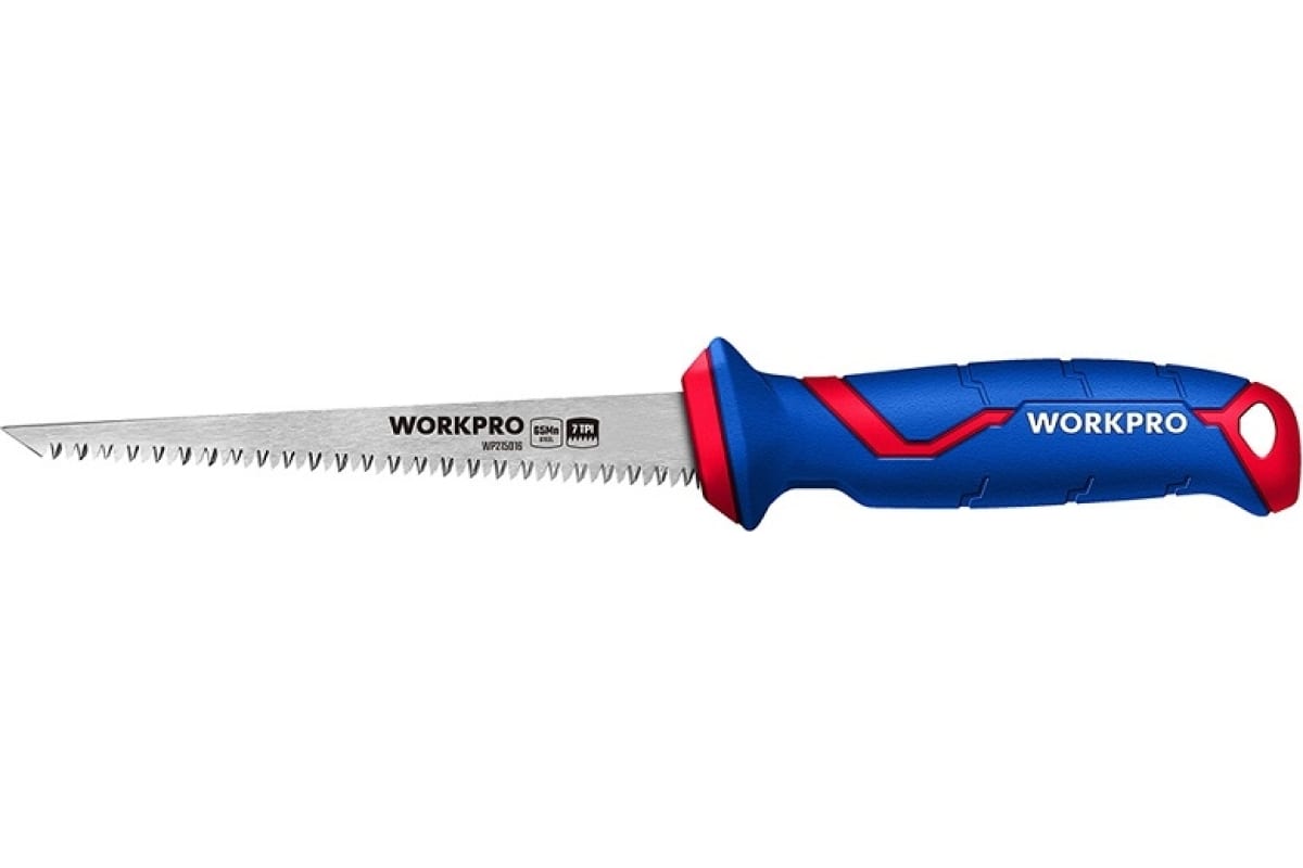 Ножовка для гипсокартона WORKPRO 150 мм, сталь 65Mn WP215016 выкружная мини ножовка для гипсокартона зубр