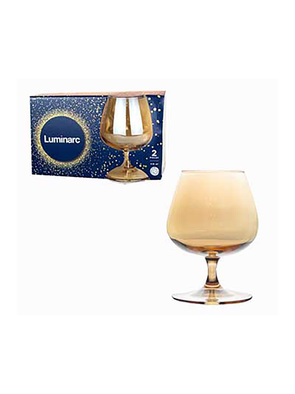 

Бокалы для коньяка Luminarc Золотой мед, стеклянные, 400 мл, 2 шт, Золотистый
