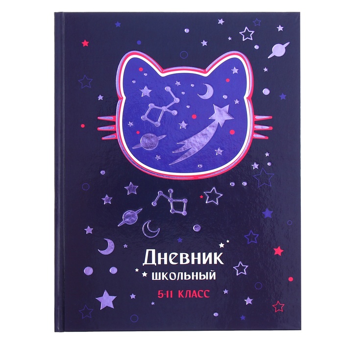 

Дневник школьный Феникс+ Космо-кот 10335718, для 5-11 классов, 48 листов, твёрдая обложка, Разноцветный