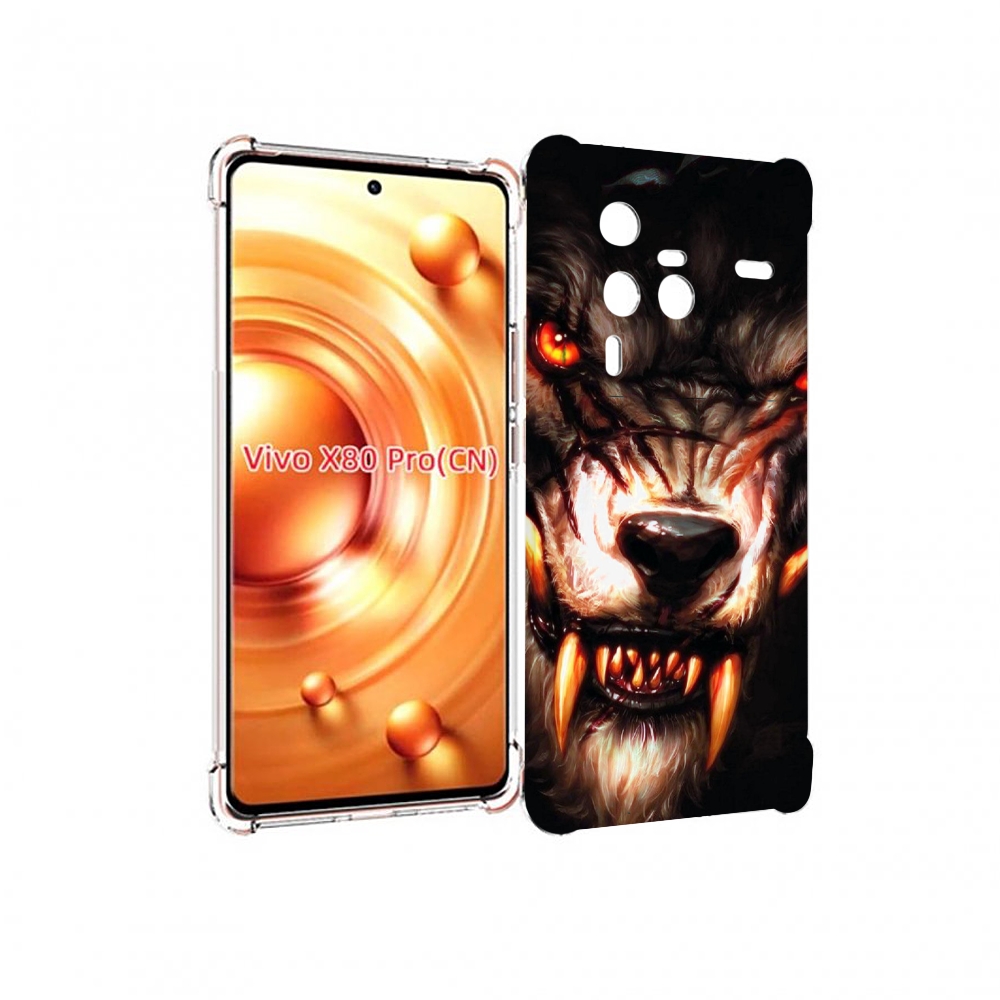 

Чехол MyPads злой голодный волк мужской для Vivo X80 Pro, Прозрачный, Tocco