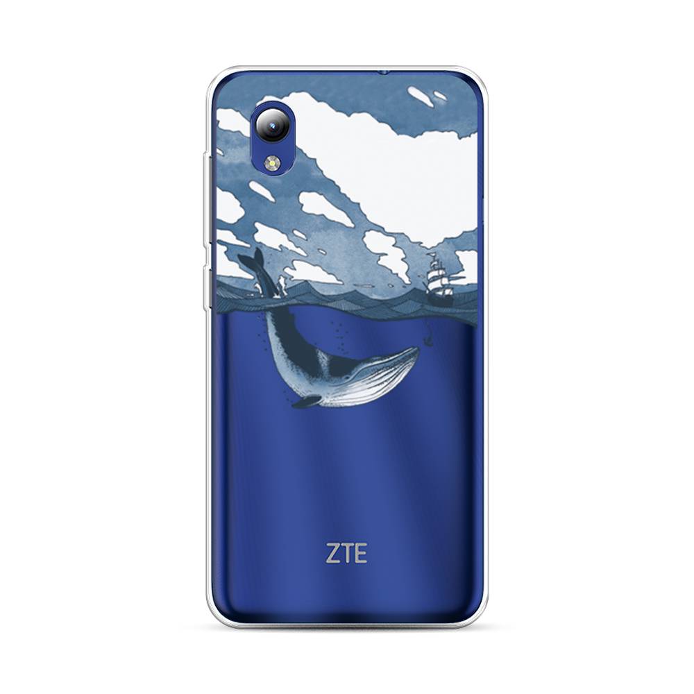 

Чехол на ZTE Blade A3 2019 "Большой кит", Синий, 134750-1