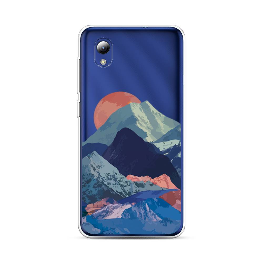 

Чехол на ZTE Blade A3 2019Закат в снежных горах, Бордовый;серый;голубой, 134750-2