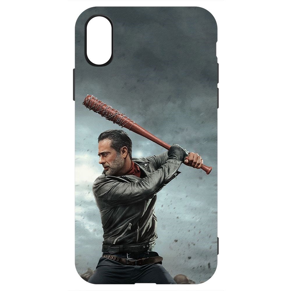 

Чехол-накладка Krutoff Soft Case Ходячие мертвецы. Ниган для iPhone X черный