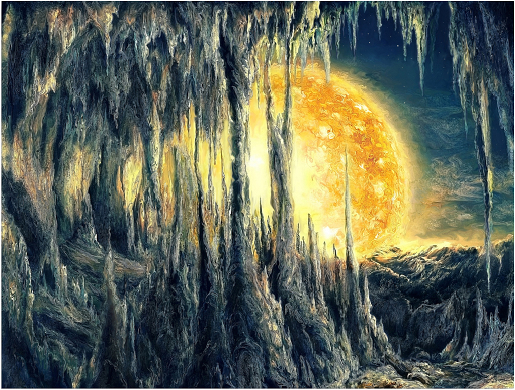 

Картина на холсте с подрамником ХитАрт Солнце 40x30 см, 2598