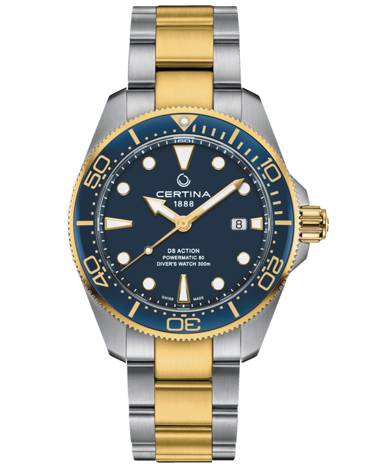 Наручные часы мужские CERTINA DS Action Diver золотистые/серебристые