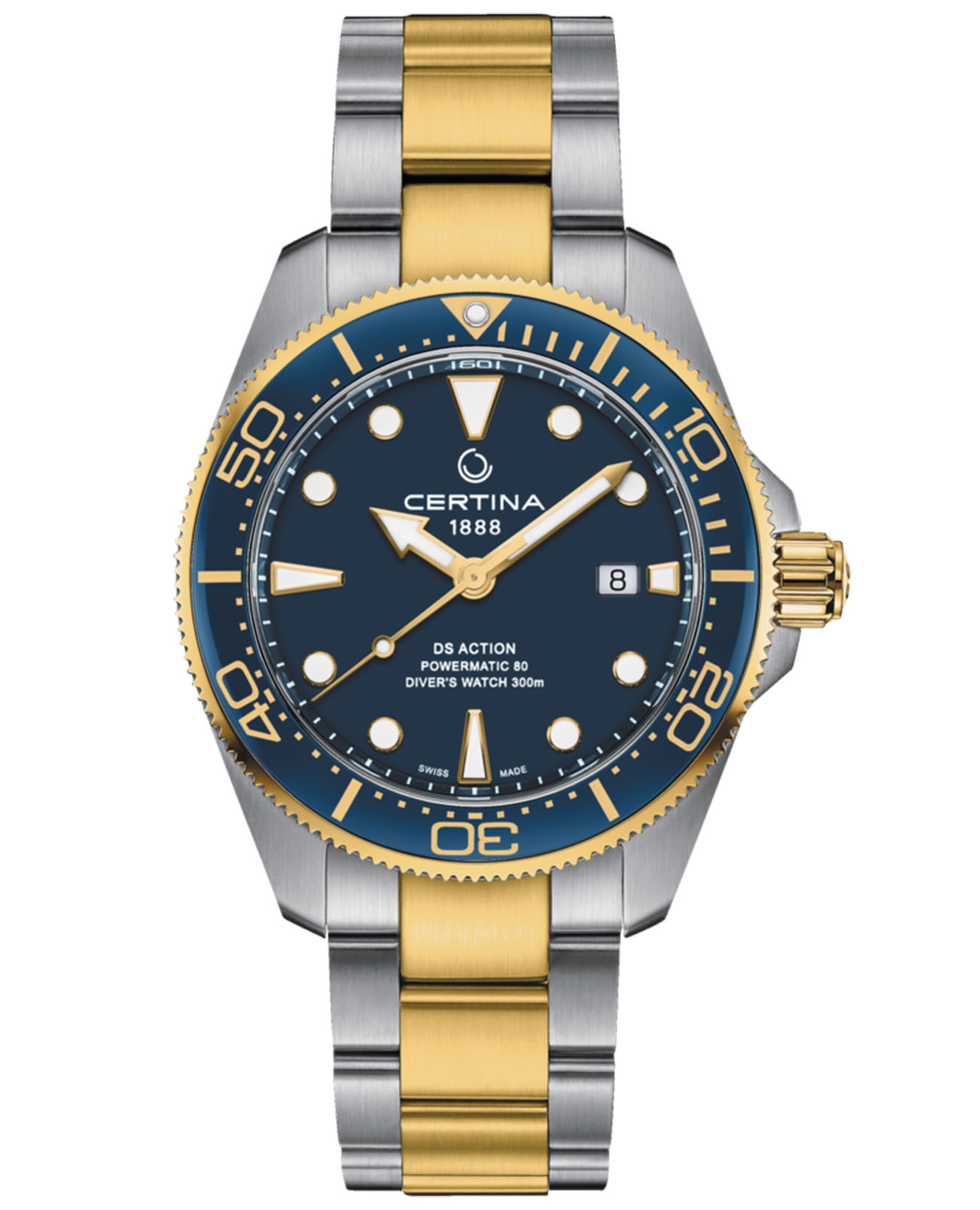 

Наручные часы мужские CERTINA DS Action Diver золотистые/серебристые, DS Action Diver