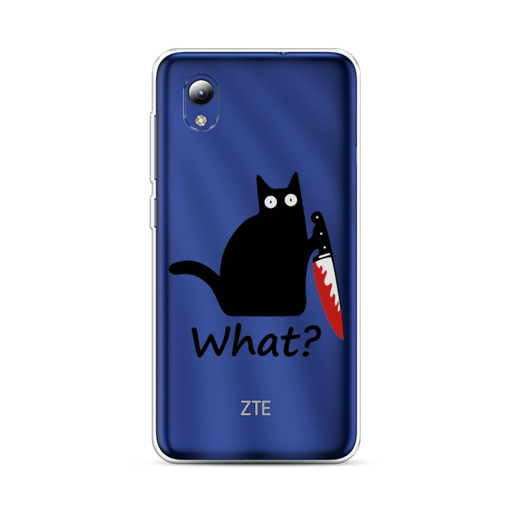 

Чехол на ZTE Blade A3 2019 "Котик с ножом", Черный;красный, 134750-6