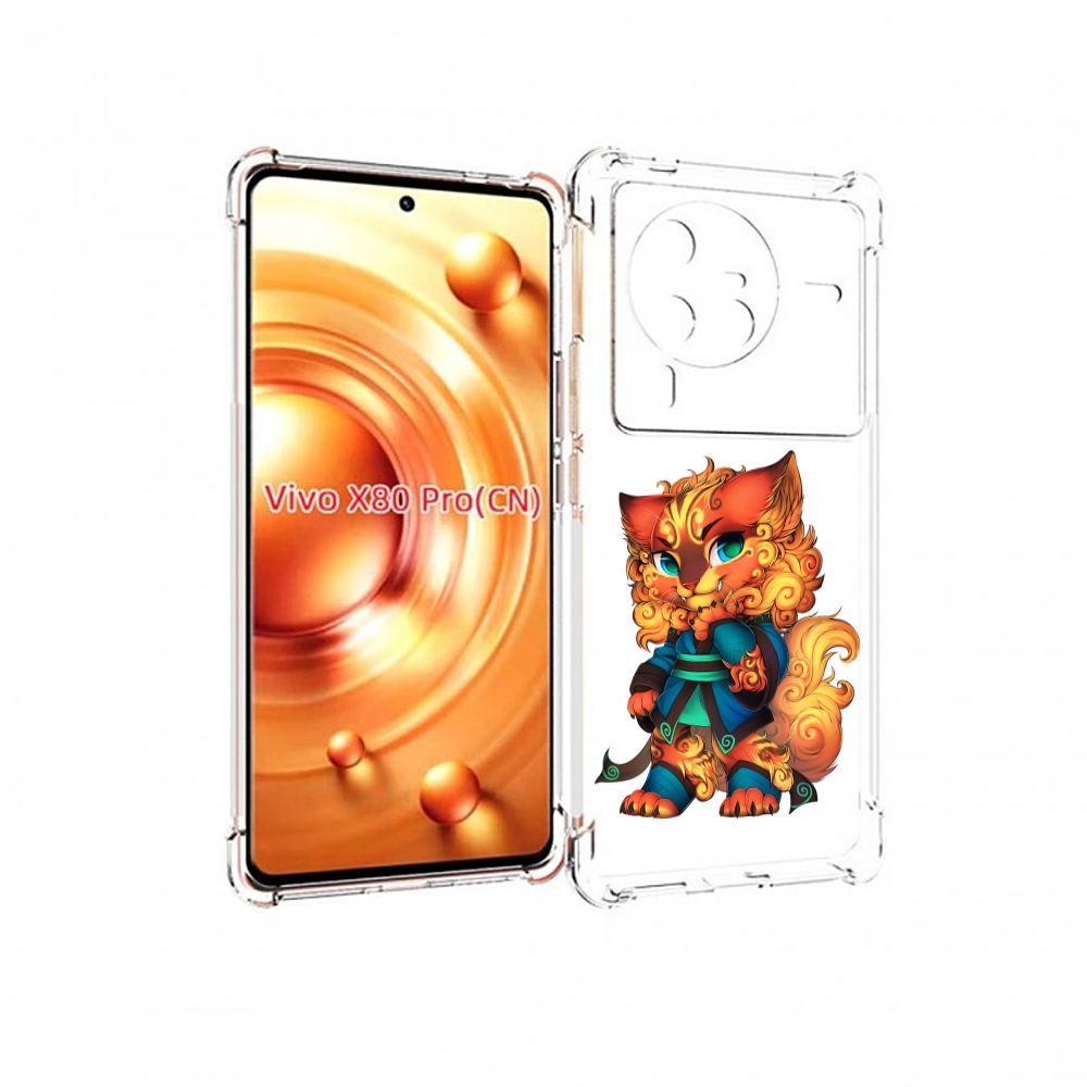 

Чехол MyPads золотой-кот для Vivo X80 Pro, Прозрачный, Tocco