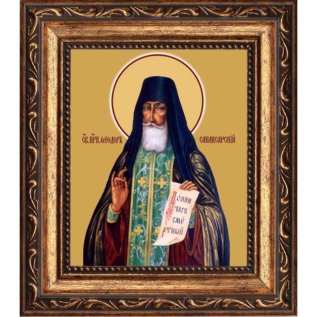 

Феодор Санаксарский святой преподобный. Икона на холсте.