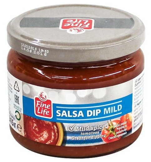 фото Соус fine life salsa dip mild сальса универсальный 315 г