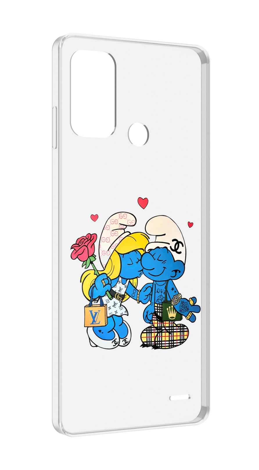 

Чехол MyPads модные-смурфики для ZTE Blade A52, Прозрачный, Tocco