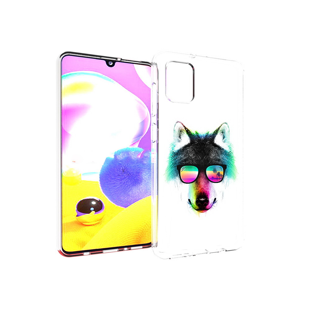 

Чехол MyPads Tocco для Samsung Galaxy A31 радужный волк (PT146911.482.567), Прозрачный, Tocco