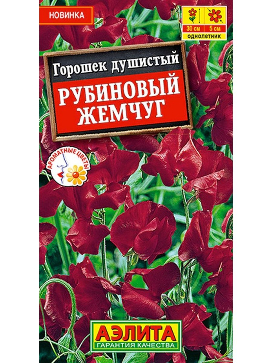 

Семена душистый горошек Аэлита Рубиновый жемчуг 1 уп.